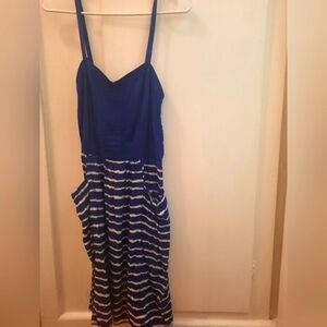 Lightweight Navy Striped Dress